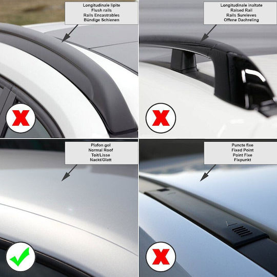 Bare Transversale Menabo Tema Aluminiu Volvo V70 5 Uși Model 2013-2016