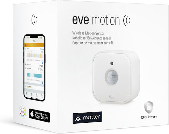 Eve Wireless Bluetooth Motion Sensor 120° Detection Angle 9m Range