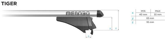 Menabo Tiger Silber Dachträger Volkswagen T-Cross 1c 2018+