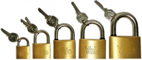 Yale Ατσάλινο Λουκέτο Πέταλο με Κλειδί 40mm