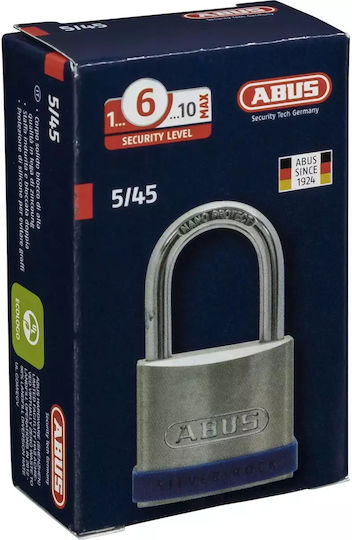 Abus Steel Padlock Brass with Key 47mm Silver 1pcs