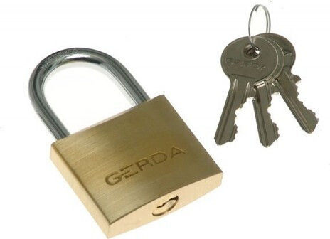 Gerda Bronze Padlock Brass with Key 1pcs