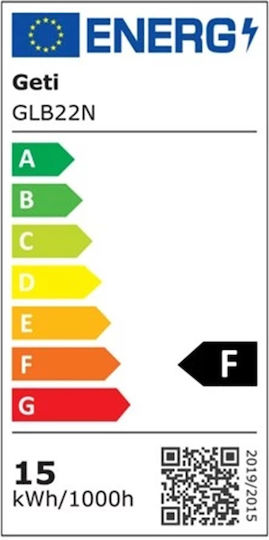Geti Λάμπα LED 15W για Ντουί E27 και Σχήμα A70 Φυσικό Λευκό