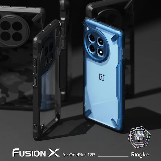 Ringke Fusion X Umschlag Rückseite Kunststoff / Silikon Blau (OnePlus 12R)