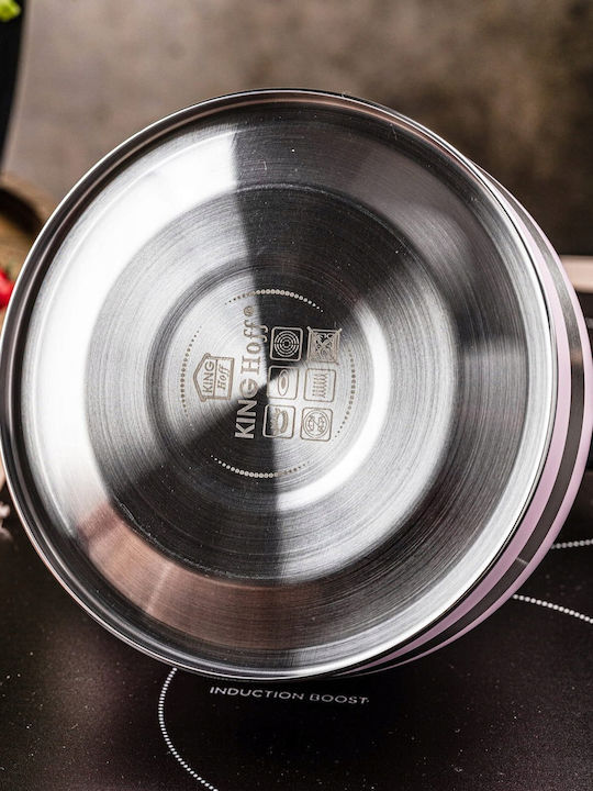 KING Hoff Retro Βραστήρας Ανοξείδωτος Ροζ 1800ml