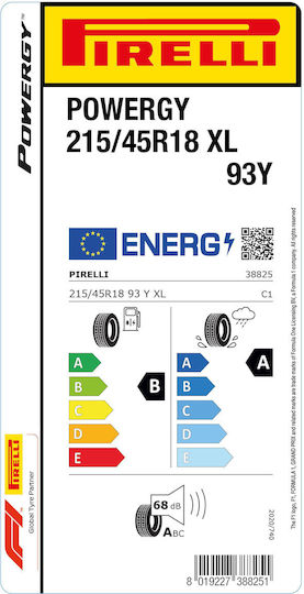 Pirelli Powergy 215/45R18 93E-Commerce-Website XL Sommerreifen Reifen für Passagier Auto