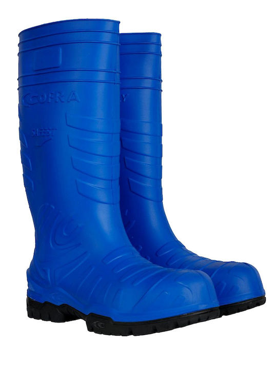 Cofra Work Wellies Tibia with Fur Blue