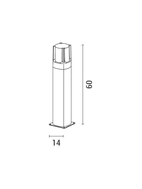 Eurolamp Outdoor Small Post Floor Lamp 20W IP54 for E27 Socket Black