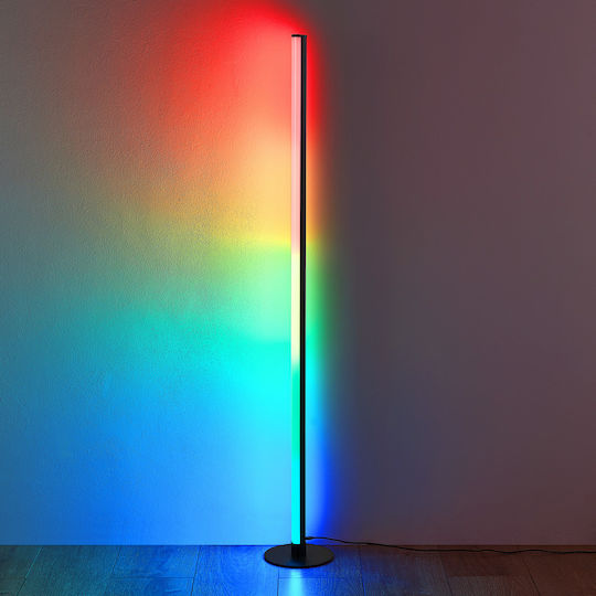 Trio Lighting Tendo LED Подова Лампа В115xД30см. с RGB Светлина 55лм Черен