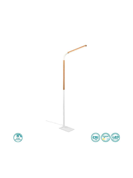 Trio Lighting Norris LED Φωτιστικό Δαπέδου Υ140xΜ22εκ. με Θερμό Λευκό Φως 1400lm Λευκό