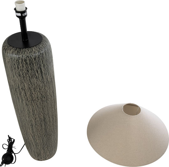 GloboStar Oliana Floor Lamp H110xW55cm. with Socket for Bulb E27 Gray