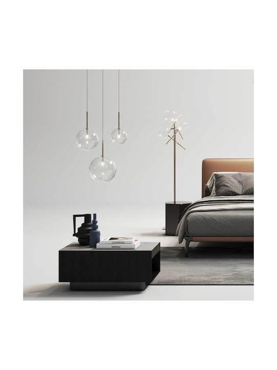 Ideal Lux Equinoxe Floor Lamp H166xW56cm. with Socket for Bulb G4 Gold