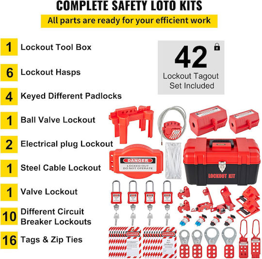 Vevor Switch Lock Industrial Facilities 42pcs AQSJTZJDGJX42WVJ4V0