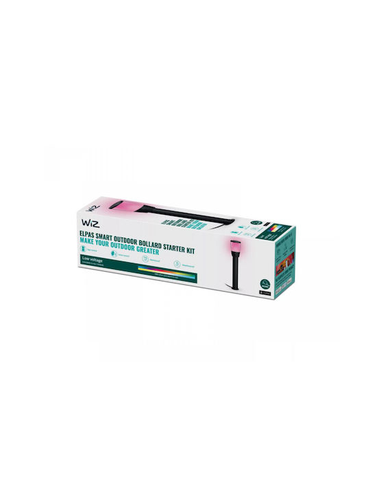 WiZ Φωτιστικό Κολωνάκι LED Εξωτερικού Χώρου 4.8W RGBW IP65 Μαύρο