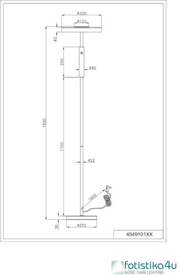 Trio Lighting Celeste LED Stehleuchte H160xB33cm. mit Warmweißem Licht 1750lm Braun