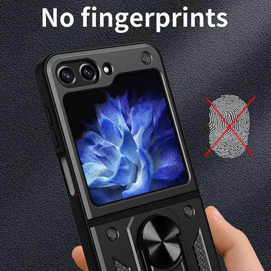 Carcasă Ring Armor Campro Sonique Samsung Galaxy Z Fold 6 Orificiu Mare Negru