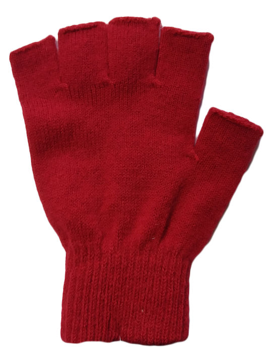 Stamion Unisex Fingerless Gloves Red