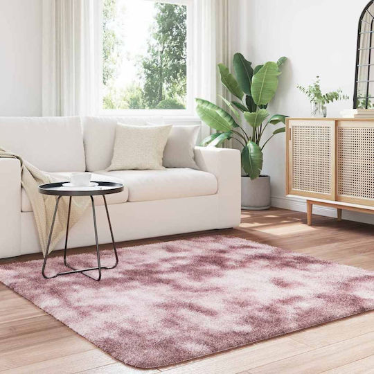 vidaXL Anti-slip Rug Rectangular Shaggy Dk. Pink