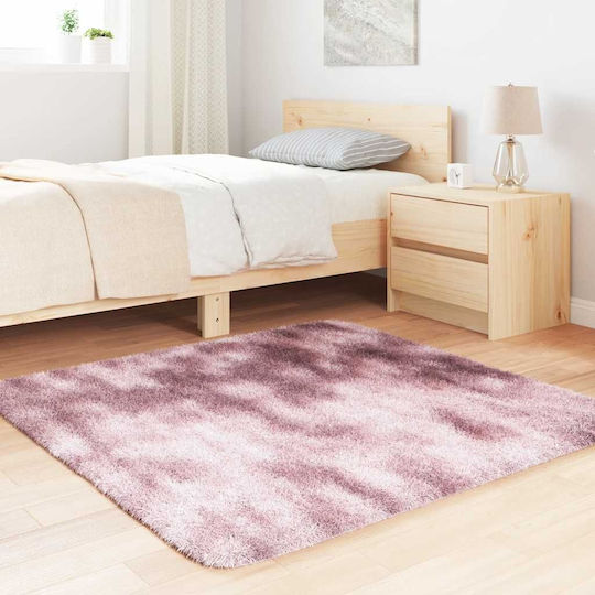 vidaXL Anti-slip Rug Rectangular Shaggy Dk. Pink