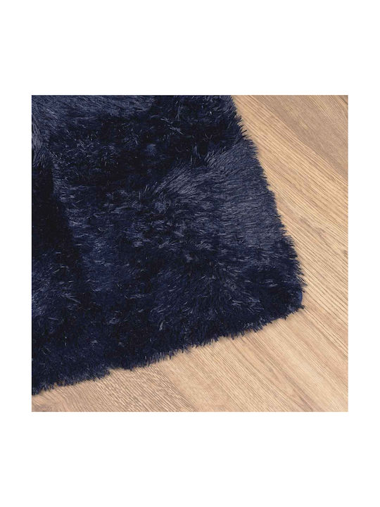 vidaXL Αντιολισθητικό Χαλί Ορθογώνιο Shaggy Μπλε 160x160cm