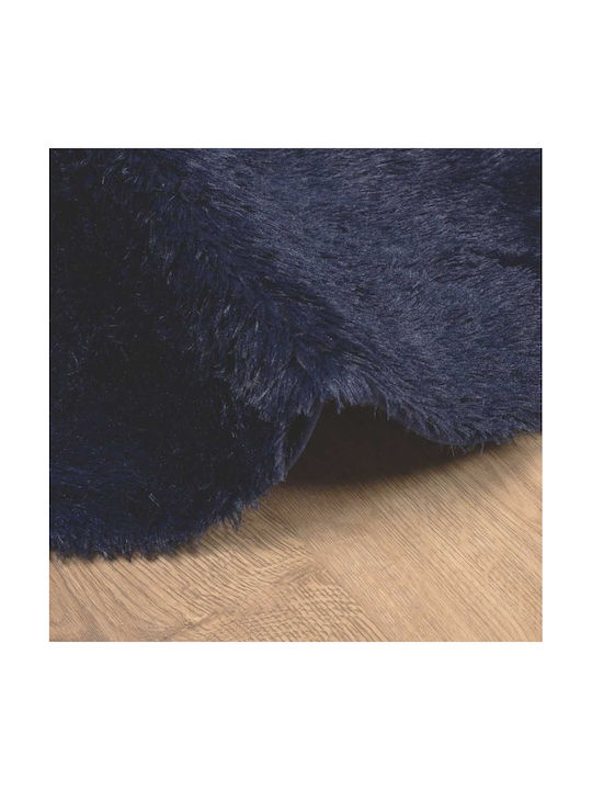 vidaXL Anti-slip Rug Rectangular Shaggy Blue