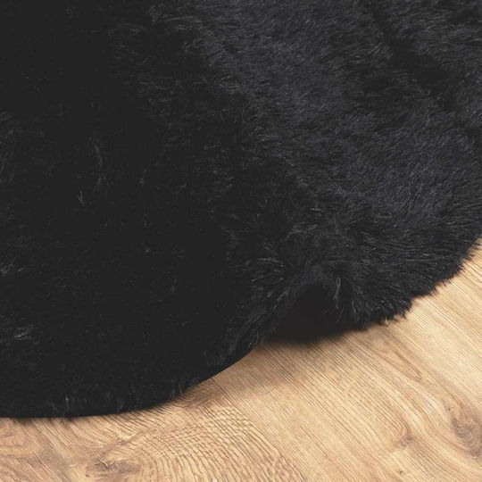 vidaXL Anti-slip Rug Rectangular Shaggy Black