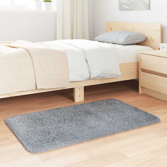 vidaXL Anti-slip Rug Rectangular Shaggy Silver Grey