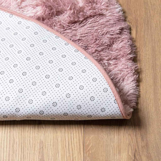 vidaXL Anti-slip Rug Rectangular Shaggy Dk. Pink
