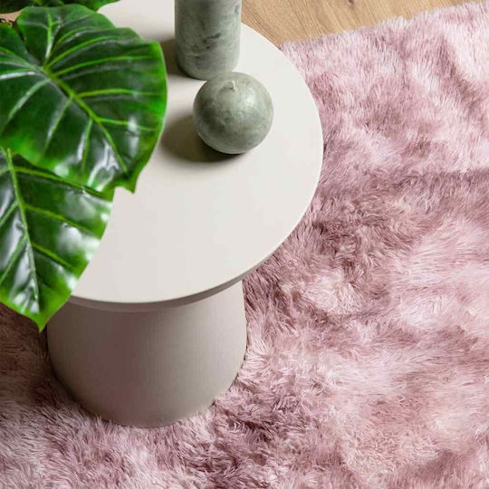 vidaXL Anti-slip Rug Rectangular Shaggy Dk. Pink
