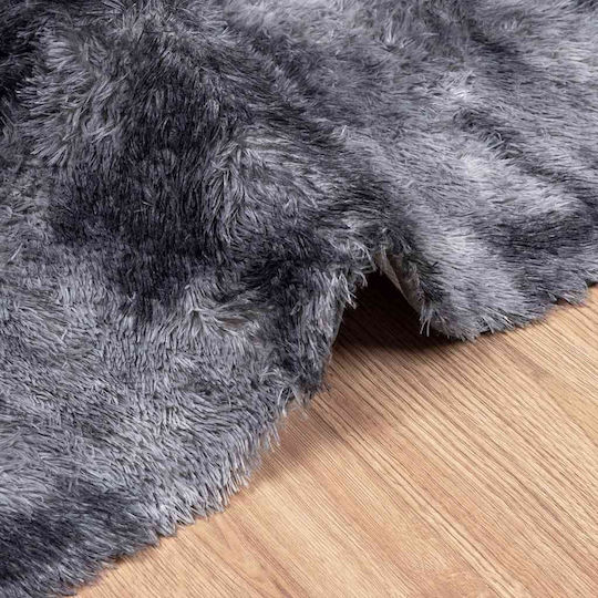 vidaXL Antiderapant Covor Rectangular Shaggy Gri închis