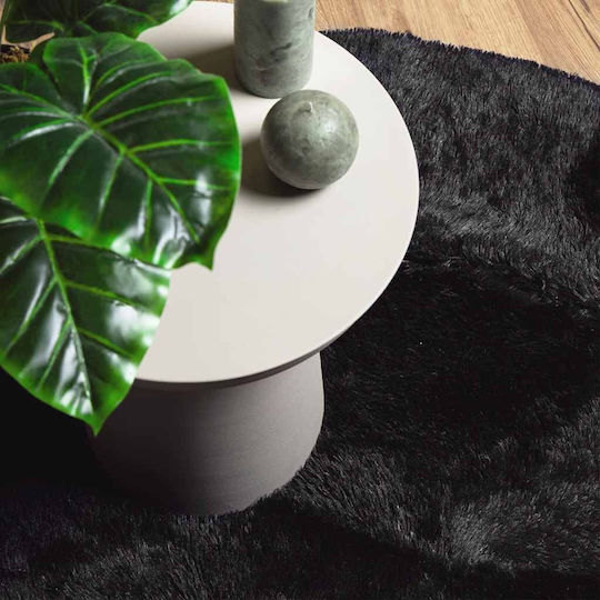 vidaXL Anti-slip Rug Rectangular Shaggy Black