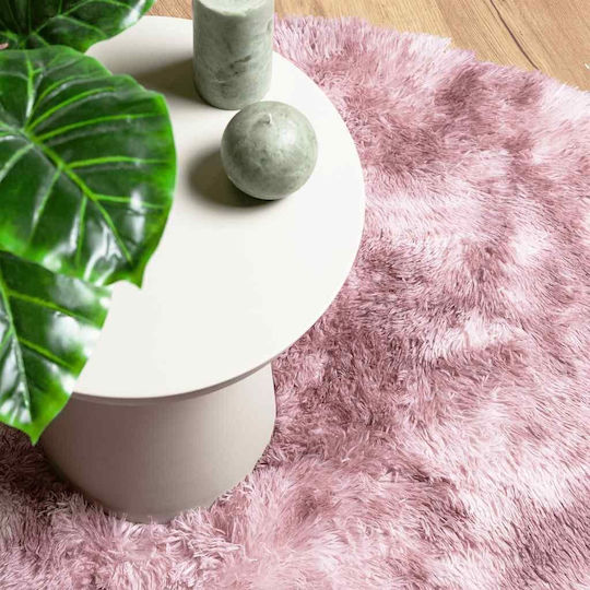 vidaXL Anti-slip Rug Rectangular Shaggy Dk. Pink