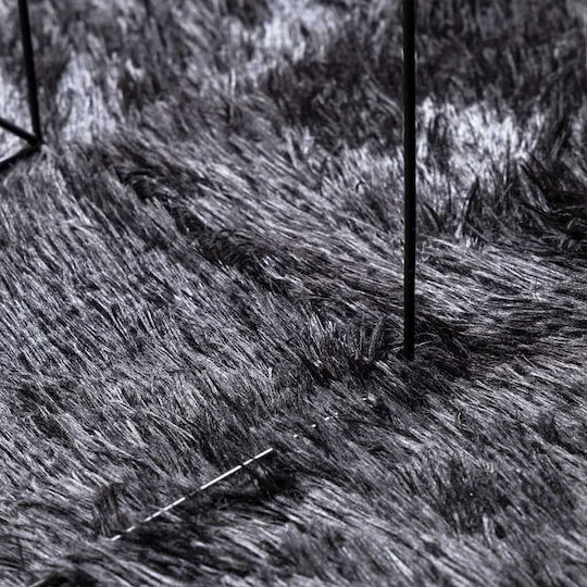 vidaXL Antiderapant Covor Rectangular Shaggy Gri închis