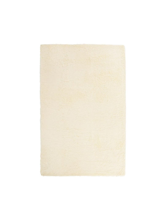 vidaXL Anti-slip Rug Rectangular Shaggy Cream