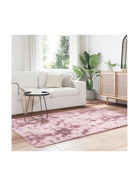 vidaXL Αντιολισθητικό Χαλί Ορθογώνιο Shaggy Σκ. Ροζ 130x200cm