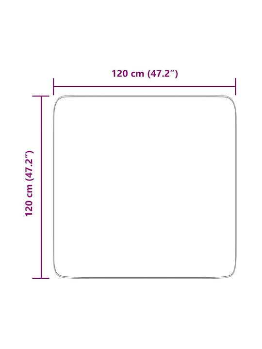 vidaXL Αντιολισθητικό Χαλί Ορθογώνιο Shaggy Μπλε 120x120cm
