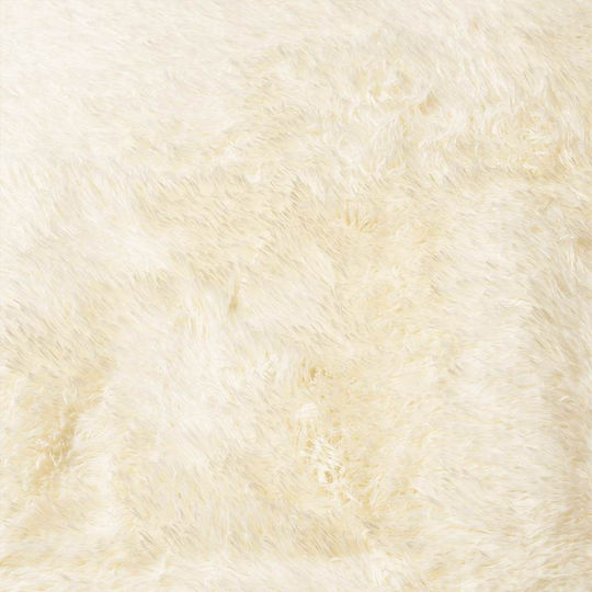 vidaXL Anti-slip Rug Rectangular Shaggy Cream