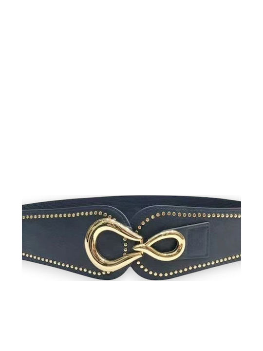 Wide Elastic Women's Belt Blue Wide Elastic Women's Belt Blue
