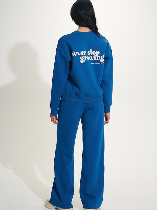 Long Women's Sweatshirt Blue