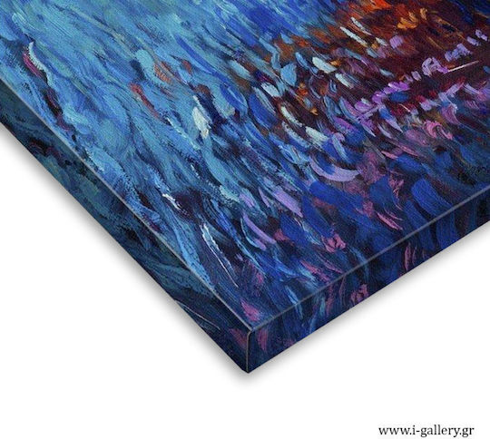 Canvas Painting Sunset in Mykonos Diptych 60x40cm 2 Pieces 30x40cm