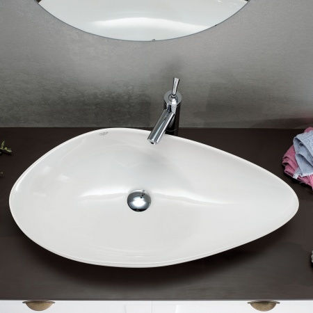Cerastyle Olive Επικαθήμενος Νιπτήρας Πορσελάνης 60x30x14.5cm Λευκό