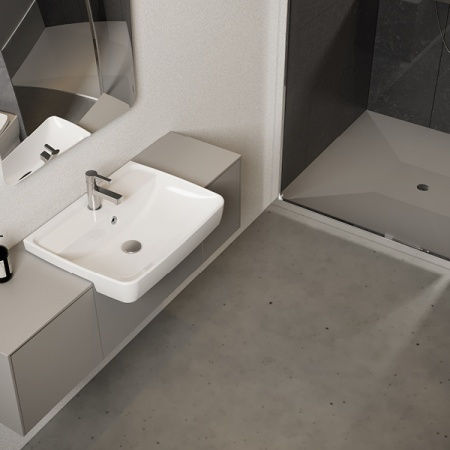 Cerastyle Duru Wall Mounted Wall-mounted / Countertop Sink Porcelain 45x35x16.5cm White