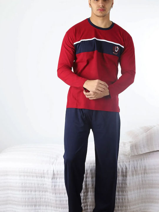 Rimoli Men's Winter Pajamas Set Bordeaux