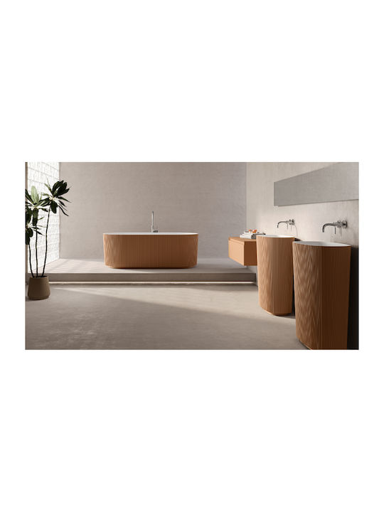 Zen-On Νιπτήρας Δαπέδου Πορσελάνης 55x36x85cm Μπρονζέ