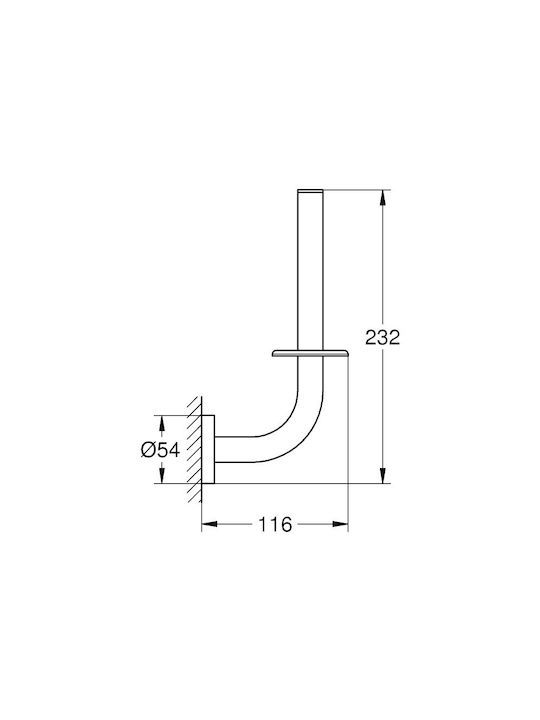Grohe Essentials Χαρτοθήκη Μαύρη 4067393021902