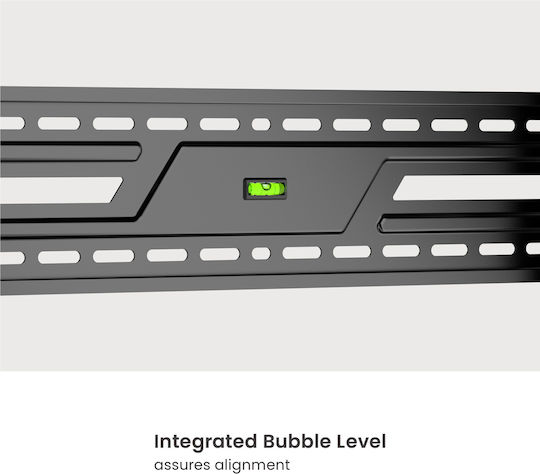 Powertech PT-1368 Wandhalterung für Fernseher bis 100" und 75kg Silber