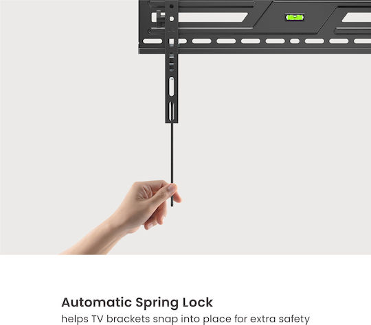 Powertech PT-1370 Wandhalterung für Fernseher bis 86" und 75kg Schwarz