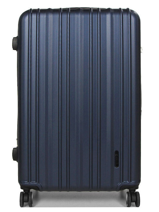 WORLDLINE Reisekoffer Hart Blau mit 4 Räder Höhe 55cm