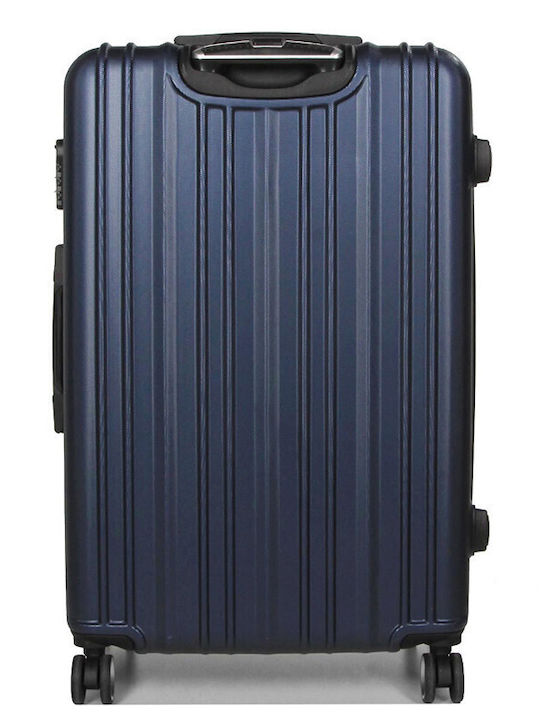 WORLDLINE Reisekoffer Hart Blau mit 4 Räder Höhe 55cm