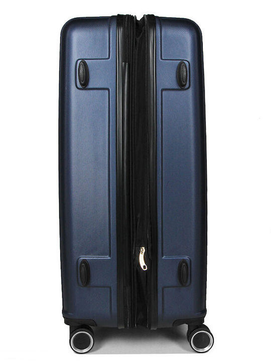 WORLDLINE Reisekoffer Hart Blau mit 4 Räder Höhe 55cm